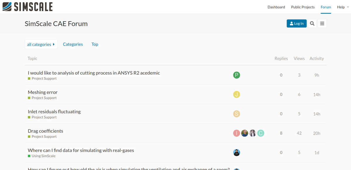 The forum for the Simscale CAE/CFD software package.